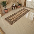 Teppichläufer beige Bokhara 239x78 handgeknüpfter pakistanischer Teppich