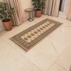 Teppichläufer beige Bokhara 204x81 handgeknüpfter pakistanischer Teppich