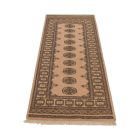 Teppichläufer beige Bokhara 198x79 handgeknüpfter pakistanischer Teppich