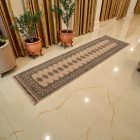 Teppichläufer beige Bokhara 279x79 handgeknüpfter pakistanischer Teppich