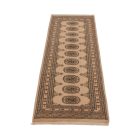 Teppichläufer beige Bokhara 190x64 handgeknüpfter pakistanischer Teppich