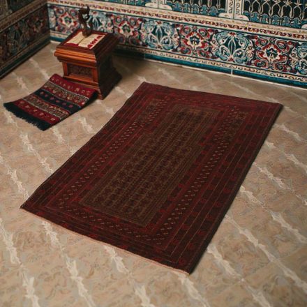 Gebetsteppich Mushwani 93x129 handgeknüpfter Nomadenteppich