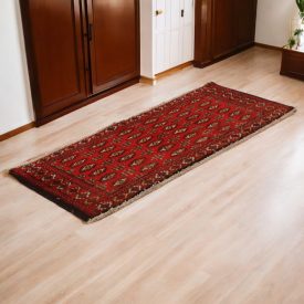   Turkmenischer Teppich Balisht Nakhsha 44x109 handgeknüpfter authentischer teppich