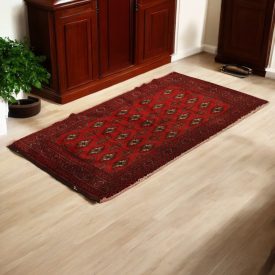   Turkmenischer Teppich Balisht Nakhsha 58x105 handgeknüpfter authentischer teppich