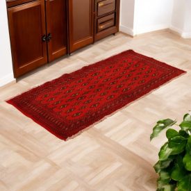   Turkmenischer Teppich Balisht Nakhsha 53x107 kleiner handgeknüpfter Teppich