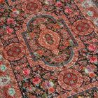 Seidenteppich Baharan kobaltblau 100x150 hochwertiger Viskose Seidenteppich aus dem Iran