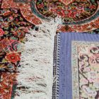 Seidenteppich Baharan kobaltblau 100x150 hochwertiger Viskose Seidenteppich aus dem Iran