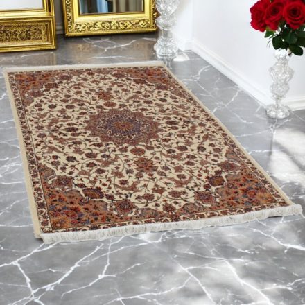 Seidenteppich Parnian beige 120x180 hochwertiger Viskose Seidenteppich aus dem Iran
