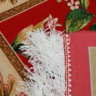 Seidenteppich Lebensbaum motiv purpurrot 100x150 hochwertiger Viskose Seidenteppich aus dem Iran