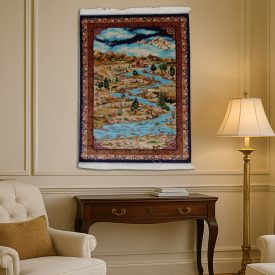   Seidenteppich Nazhivan beige 100x150 Viskose-Seide Perserteppich