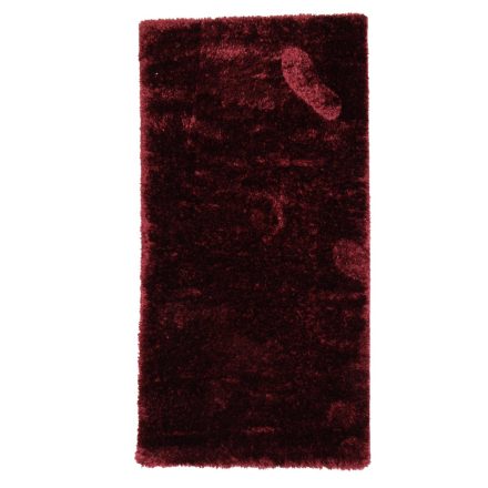 Einfarbiger Teppich rot 80x150 Maschinen gefertigter Teppich mit langen Fasern
