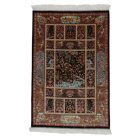 Seidenteppich Golrokh blau 100x150 Iranischer Viskose Seidenteppich