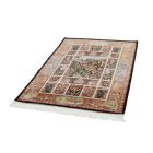 Seidenteppich Golrokh blau 100x150 Iranischer Viskose Seidenteppich