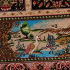 Seidenteppich Golrokh blau 100x150 Iranischer Viskose Seidenteppich