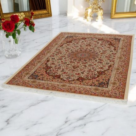 Seidenteppich Helya cream 80x120 Iranischer Viskose Seidenteppich