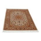 Seidenteppich Negin cream 100x150 hochwertiger Viskose Seidenteppich aus dem Iran