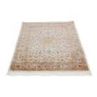Seidenteppich Negin cream 100x150 hochwertiger Viskose Seidenteppich aus dem Iran