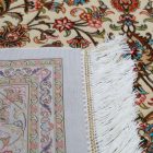 Seidenteppich Negin cream 100x150 hochwertiger Viskose Seidenteppich aus dem Iran