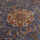 Seidenteppich Mojan hellblau 150x225 Viskose-Seide Perserteppich