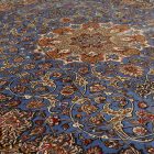 Seidenteppich Mojan hellblau 150x225 Viskose-Seide Perserteppich