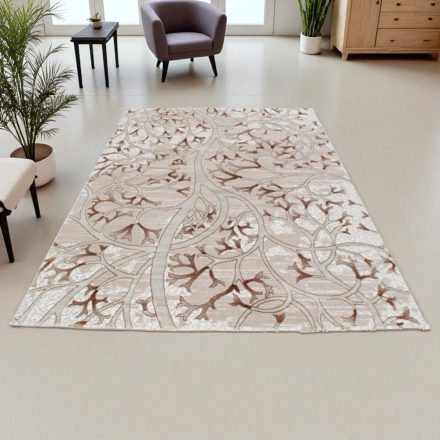 Modern teppich beige braun MERO 140x200 Maschinell hergestellter moderner Teppich für Wohnzimmer oder Schlafzimmer