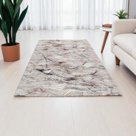   Modern teppich beige braun Blau NADIM 80x150 Maschinell hergestellter moderner Teppich für Wohnzimmer oder Schlafzimmer