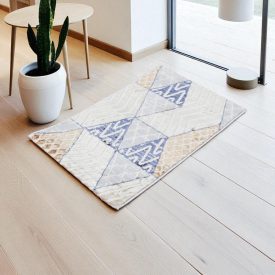   Modern teppich beige braun Blau MELIS 60x90 Maschinell hergestellter moderner Teppich für Wohnzimmer oder Schlafzimmer