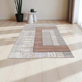   Modern teppich beige braun Blau DIANA 80x150 Maschinell hergestellter moderner Teppich für Wohnzimmer oder Schlafzimmer