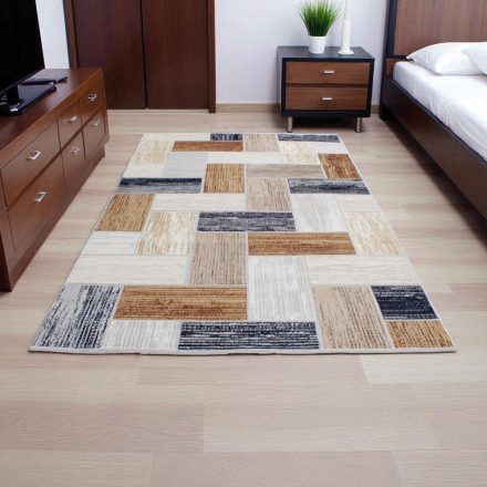 Modern teppich grau Blau braun SAMI 140x200 Maschinell hergestellter moderner Teppich für Wohnzimmer oder Schlafzimmer