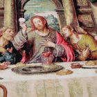 Seidenteppich Letzte Abendmahl 80x120 Iranischer Viskose Seidenteppich