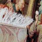 Seidenteppich Letzte Abendmahl 80x120 Iranischer Viskose Seidenteppich