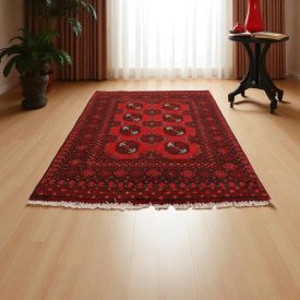 Wollteppich Aqchai 76x107 handgeknüpfter wollteppich