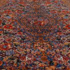 Seidenteppich Golara dunkelblau 150x225 hochwertiger Viskose Seidenteppich aus dem Iran