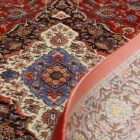 Seidenteppich Sialk ziegelrot 100x150 Viskose-Seide Perserteppich