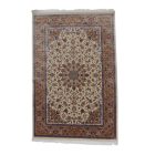 Seidenteppich Reihan cream 150x225 hochwertiger Viskose Seidenteppich aus dem Iran