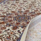 Seidenteppich Reihan cream 150x225 hochwertiger Viskose Seidenteppich aus dem Iran