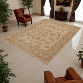 Ziegler wollteppich beige 150x203 wohnzimmer teppich