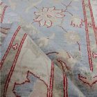 Ziegler Wollteppich graue-beige 695x140 handgefertigter Teppich