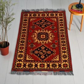   Afghanischer Teppich Kargai 59x90 Handgeknüpfter Orientteppich