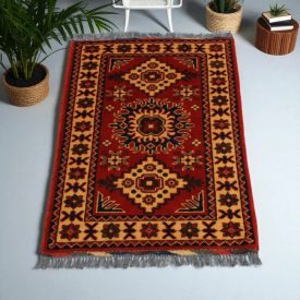   Afghanischer Teppich Kargai 59x93 Handgeknüpfter Orientteppich