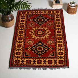   Afghanischer Teppich Kargai 62x93 Handgeknüpfter Orientteppich