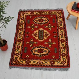   Afghanischer Teppich Caucasian Kargai 63x91 Handgeknüpfter Orientteppich