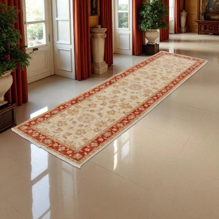 Ziegler wollteppich beige-rot 80x293 wohnzimmer teppich