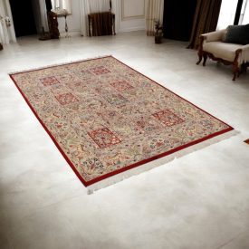   Bakhtiari Iranischer Teppich 141x219 handgeknüpfter Perserteppich