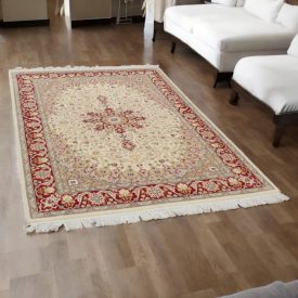   Isfahan teppich 136x214 Handgeknüpfter Perserteppich für das Wohnzimmer