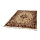 Isfahan teppich 136x214 Handgeknüpfter Perserteppich für das Wohnzimmer