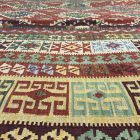 Extra grosser Kelim Teppich 404x814 handgewebter afghanischer Woll Kilim