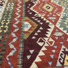 Extra grosser Kelim Teppich 404x814 handgewebter afghanischer Woll Kilim