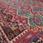Extra grosser Kelim Teppich 404x814 handgewebter afghanischer Woll Kilim