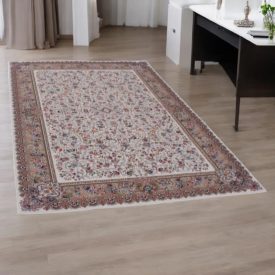   Perserteppich Kerman beige 150x225 luxuriöser teppich aus Acryl